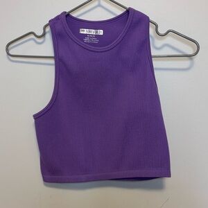 Forever 21 High Neck Crop Tank Top - Size M